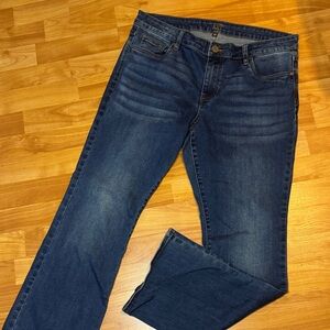 Kut from the kloth women’s wide leg flair denim jeans 14p med wash